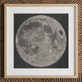 Lunar Planisphere - Tirage d'art John Russell / Toile, 12x12’’ / 31x31cm / Cadre naturel / Passe-partout, Posters Prints & Visual Artwork,