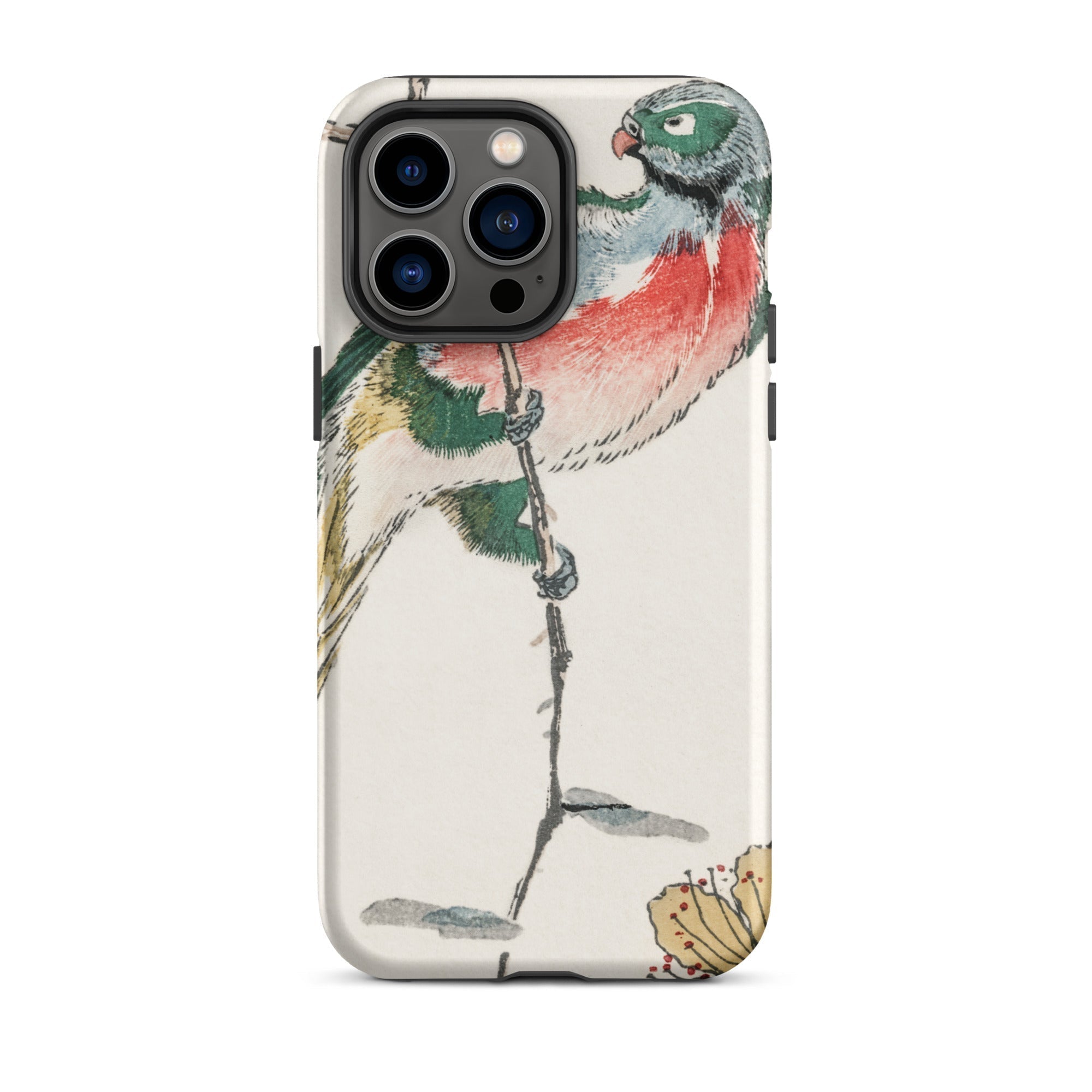 Macaw Numata Kashu Meiji Bird Art Iphone Case, 14 Pro Max / Matte, Bird Themed Phone Case