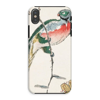 Macaw - Numata Kashu Meiji Bird Art Phone Case Iphone Xs / Matte Colorful Bird Perched Branch Depicted Painterly Style Phone Numata Kashu,