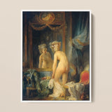 Madame’s Morning Toilette - Jean Frederic Schall Art Print / Canvas Framed Reproduction Jean-antoine Watteau’s Classical Painting Nude