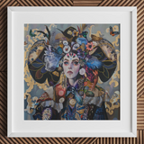The Magician - Stampa artistica surrealista di carta dei Tarocchi / Tela, 12x12’’ / 31x31cm / Cornice bianca / Passepartout, Poster, stampe e opere d’arte visiva, Toby Leon