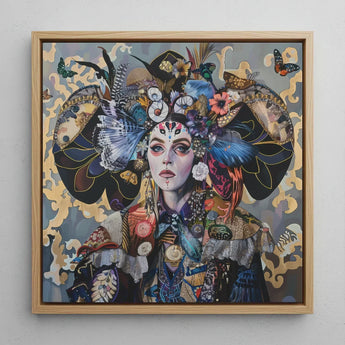 The Magician - Surreal Tarot Card Art Print / Canvas Vibrant Mixed-media Portrait Painting Light Wood Frame Depicts, Dream Spun, Prints