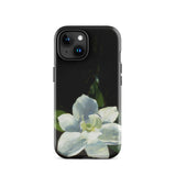 Magnolia - Charles Walter Stetson Phone Case Iphone 15 / Gloss Black Phone Case Delicate White Flower Soft Blue Stetson’s Magnolia,