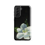 Magnolia - Charles Walter Stetson Phone Case Samsung Galaxy S21 / Gloss Black Phone Case Delicate White Flower Soft Blue Stetson’s