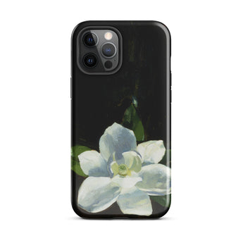 Magnolia - Charles Walter Stetson Phone Case Iphone 12 Pro Max / Gloss Black Phone Case Painted White Magnolia Flower Green Stetson’s