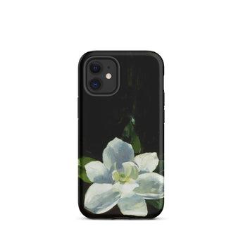 Magnolia - Charles Walter Stetson Phone Case Iphone 12 Mini / Matte Black Phone Case Painted White Magnolia Flower Green Stetson’s