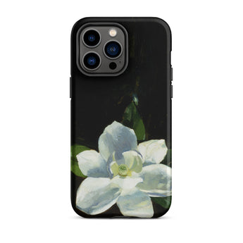Magnolia - Charles Walter Stetson Phone Case Iphone 14 Pro Max / Matte Black Phone Case Painted White Magnolia Flower Green Stetson’s