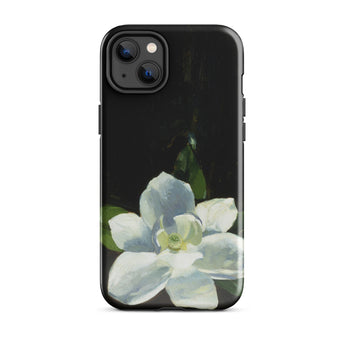 Magnolia - Charles Walter Stetson Phone Case Iphone 14 Plus / Gloss Black Phone Case Painted White Magnolia Flower Green Stetson’s