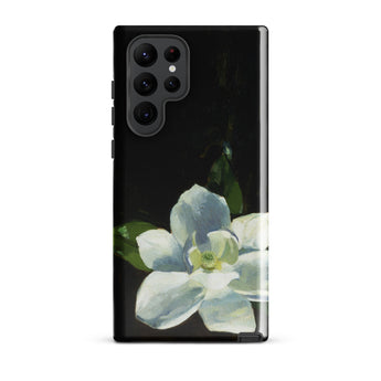 Magnolia - Charles Walter Stetson Phone Case Samsung Galaxy S22 Ultra / Gloss Black Phone Case Painted White Magnolia Flower Green