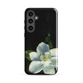 Magnolia - Charles Walter Stetson Phone Case Samsung Galaxy S24 Plus / Gloss Black Phone Case Painted White Flower Green Leaves Stetson’s