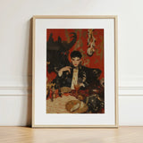 Magnus - Gay Vampire Prince Art Print / Canvas Framed Dark-haired Man Ornate Black Suit, Vampiric Embodiment, Queer Aristocracy Prints