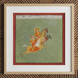 Maharana Ari Singh of Mewar Riding with a Companion Art Print / Canvas, Maharana Ari Singh, Maharana Ari, Ari Singh, Flat Mineral Ground,