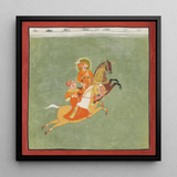 Maharana Ari Singh of Mewar Riding with a Companion Art Print / Canvas, Maharana Ari Singh, Maharana Ari, Ari Singh, Flat Mineral Ground,