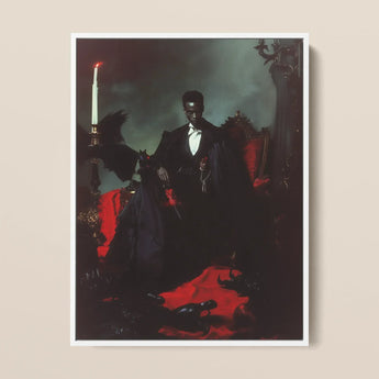 Maharet - Gay Black Vampire Art Print / Canvas, 12x16’’ / 31x41cm / Witte lijst, posters, prints & visuele kunstwerken, Toby Leon