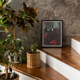 Maharet - Gay Black Vampire Art Print / Canvas Framed Artwork Figure Dark Suit Red Accents, Prints