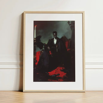 Maharet - Gay Black Vampire Art Print / Canvas Framed Dark Gothic Portrait Man Formal, Prints