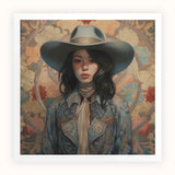 Mahsuri - Lesbian Japanese Cowgirl Art Print / Canvas, 12x12’’ / 31x31cm / Unframed / White Border, Posters Prints & Visual Artwork, Toby