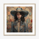 Mahsuri - Lesbian Japanese Cowgirl Art Print, Framed Portrait Woman Cowboy Hat