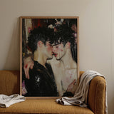 Makeup - Tirage d’art de couple masculin gay néobaroque / Toile, œuvre visuelle, Toby Leon