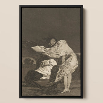 Mala Noche - stampa d'arte di Francisco De Goya / Canvas, 12x17’’ / A3 / Cornice nera, poster, stampe e opere d'arte visiva, Toby Leon