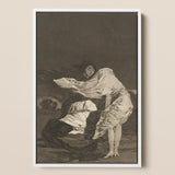 Mala Noche - stampa d'arte di Francisco De Goya / Canvas, 12x17’’ / A3 / Cornice bianca, poster, stampe e opere d'arte visiva, Toby Leon
