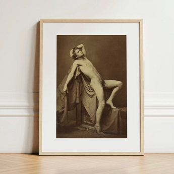 Male Figure in Repose - Gaudenzio Marconi Fine Art Print / Canvas, 12x16’’ / 31x41cm / Natural Frame / Matboard, Posters Prints & Visual