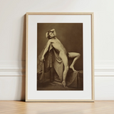Male Figure in Repose - Gaudenzio Marconi Fine Art Print / Canvas Sepia-toned Framed Art Print Nude Male Figure Classical Gaudenzio Marconi