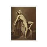 Figura masculina en reposo - Impresión de bellas artes de Gaudenzio Marconi / Lienzo, 12x16’’ / 31x41cm / Sin marco / Borde blanco, Pósters, impresiones y arte visual