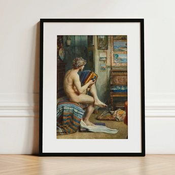 Male Nude with Accordion - Julien Renevier Art Print / Canvas, Renevier’s Male Nude, Julien Renevier Gay, Renevier Gay Art
