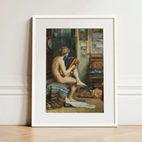 Male Nude with Accordion - Julien Renevier Art Print / Canvas, Renevier’s Male Nude, Julien Renevier Gay, Renevier Gay Art