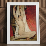 Male Nude Arms Upstretched - William Etty Art Print / Canvas, William Etty Gay, Gay Art Print, Powerful Tableau