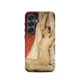 Male Nude Arms Upstretched - William Etty Phone Case Samsung Galaxy S25 / Matte Phone Case Classical Painting Nude Figure Arms Raised Fine
