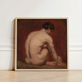 Framed Oil Painting Nude Male Figure Pose Deep William Etty’s, Etty Gay, Art