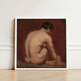 White-framed Reproduction Classical Nude Male Figure Painting Warm William Etty’s, Etty Gay, Art