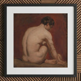 Male Nude from the Back - William Etty Art Print / Canvas Framed Oil Painting Figure Pose Deep Etty’s, Gay, Prints