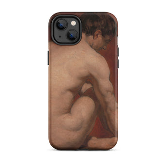 Mannelijk naakt van achteren - William Etty iPhone-hoesje, 14 Plus / Mat, Telefoonhoesjes, Toby Leon