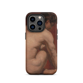 Mannelijk naakt van achteren - William Etty iPhone-hoesje, 14 Pro / Mat, Telefoonhoesjes, Toby Leon