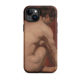 Mannelijk naakt van achteren - William Etty iPhone-hoesje, 15 Plus / Mat, Telefoonhoesjes, Toby Leon