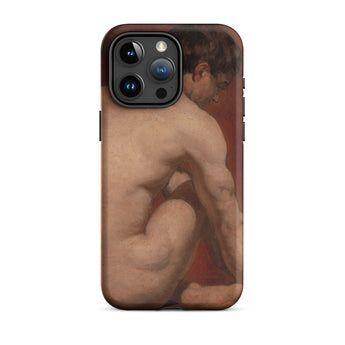 Mannelijk naakt van achteren - William Etty iPhone-hoesje, 15 Pro Max / Mat, Telefoonhoesjes, Toby Leon