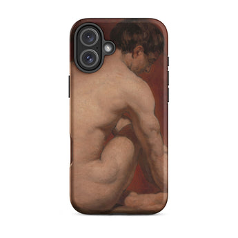 Mannelijk naakt van achteren - William Etty iPhone-hoesje, 16 Plus / Mat, Telefoonhoesjes, Toby Leon
