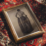Male Nude Draped in Vetti - Lionel Wendt Queer Art Print / Canvas Black White Photograph Ornate Gold Frame Figure, Cultural Drapery Prints