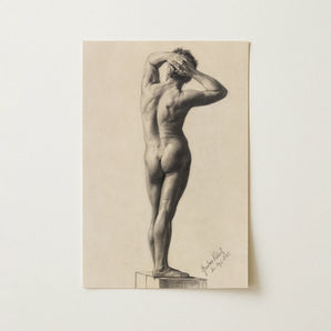 Male Nude - Gustav Klimt Fine Art Print / Canvas, 12x18’’ / 31x46cm / Unframed / no Border, Posters Prints & Visual Artwork, Toby Leon