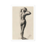 Male Nude - Gustav Klimt Fine Art Print / Canvas Figure Study, Prints