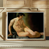 Male Nude - Joseph Galvan Fine Art Print / Canvas Wooden Framed Classical, Umber Shadow Prints