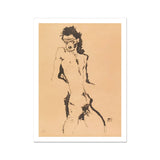 Male Nude Lithograph - Egon Schiele Art Print / Canvas, Egon Schiele Art, Hunger Pressed, Male Nude Lithograph