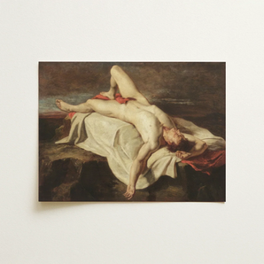 Male Nude Lying on a Shroud Rocks - William Etty Fine Art Print / Canvas, Prints