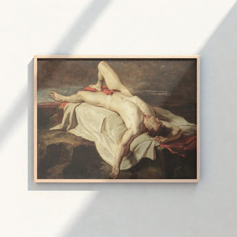 Framed Classical Painting Nude Male Figure Draped Fabric William Etty Fine, Art, Print
