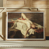 Male Nude Lying on a Shroud Rocks - William Etty Fine Art Print / Canvas Classical Oil Painting Figure Draped Fabric, Prints