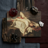 Male Nude Lying on a Shroud Rocks - William Etty Fine Art Print / Canvas Classical Oil Painting Nude Male Figure Draped Fabric William Etty