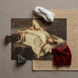 Male Nude Lying on a Shroud Rocks - William Etty Fine Art Print / Canvas Classical Oil Painting Nude Male Figure Draped Fabric William Etty